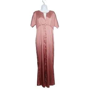 BTGL-LIFE Rose Gold Satin Dress